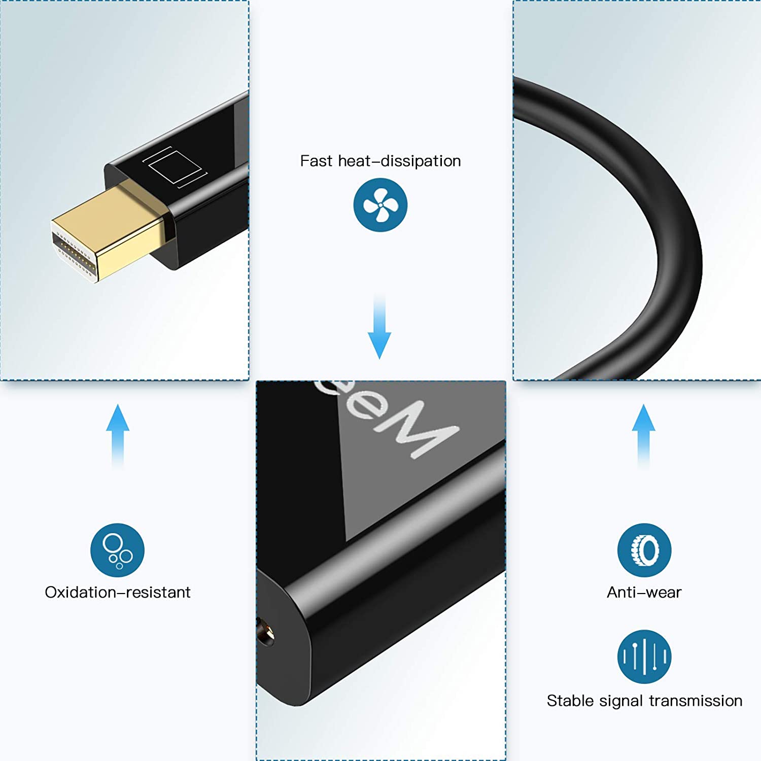 QGeeM Mini Displayport to DVI Adapter - QGeeM