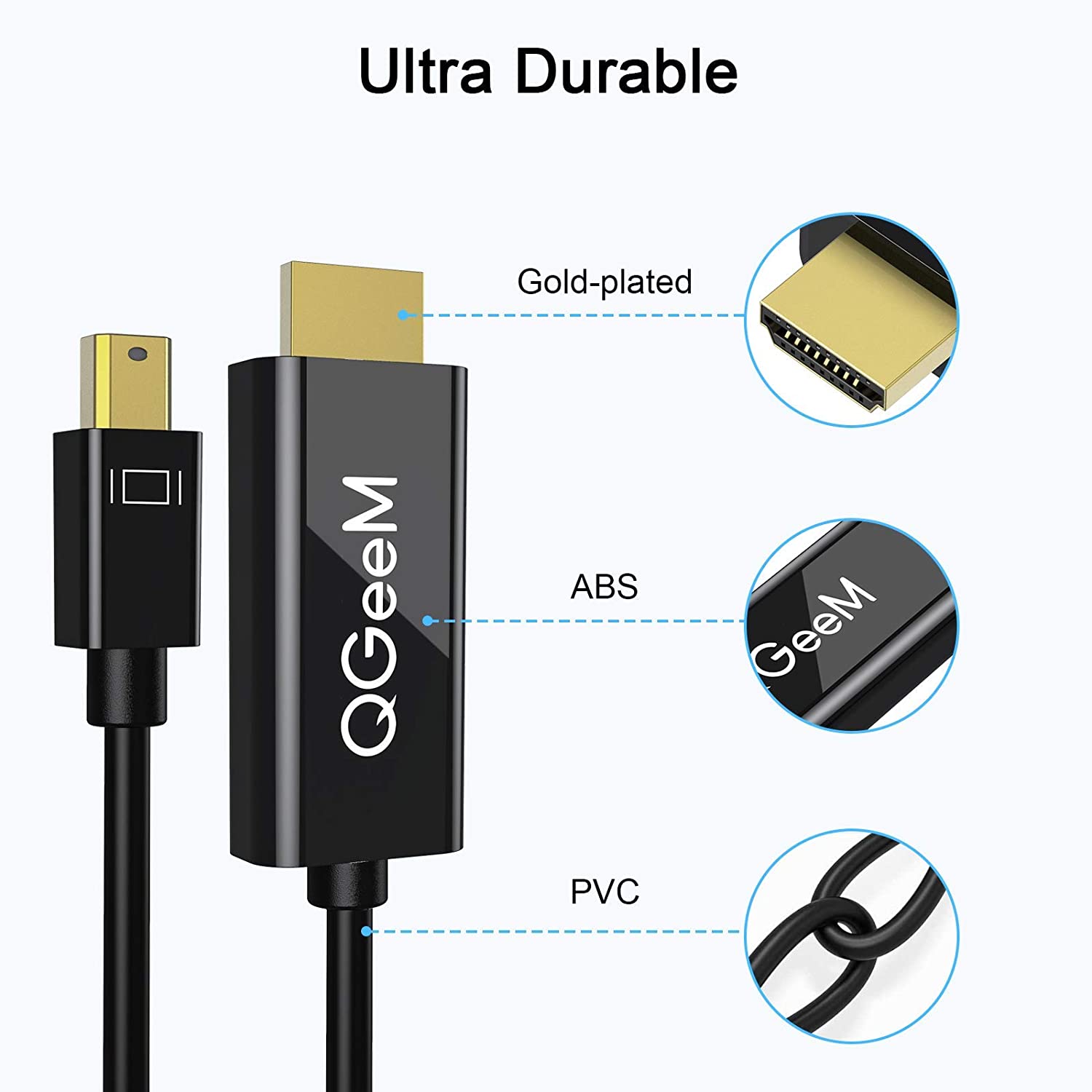 QGeeM Mini DP a HDMI Cable - QGeeM