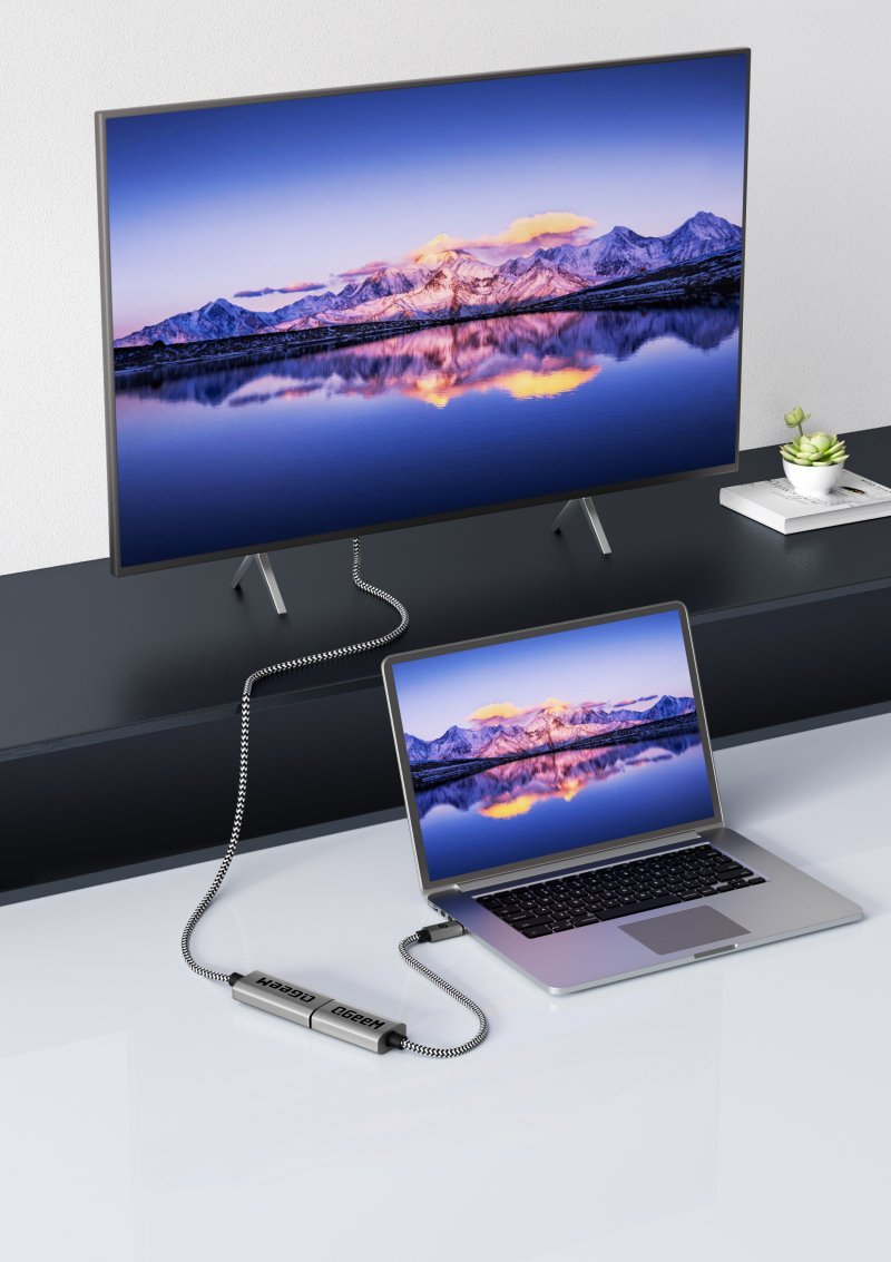 QGeeM USB C to DisplayPort 1.4 Cable 8K@60Hz Adapter Cable - QGeeM