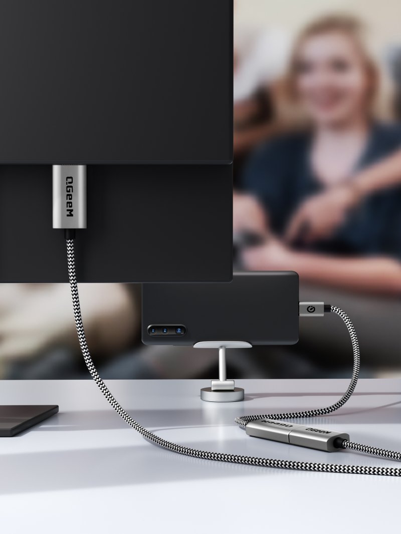 QGeeM USB C to DisplayPort 1.4 Cable 8K@60Hz Adapter Cable - QGeeM