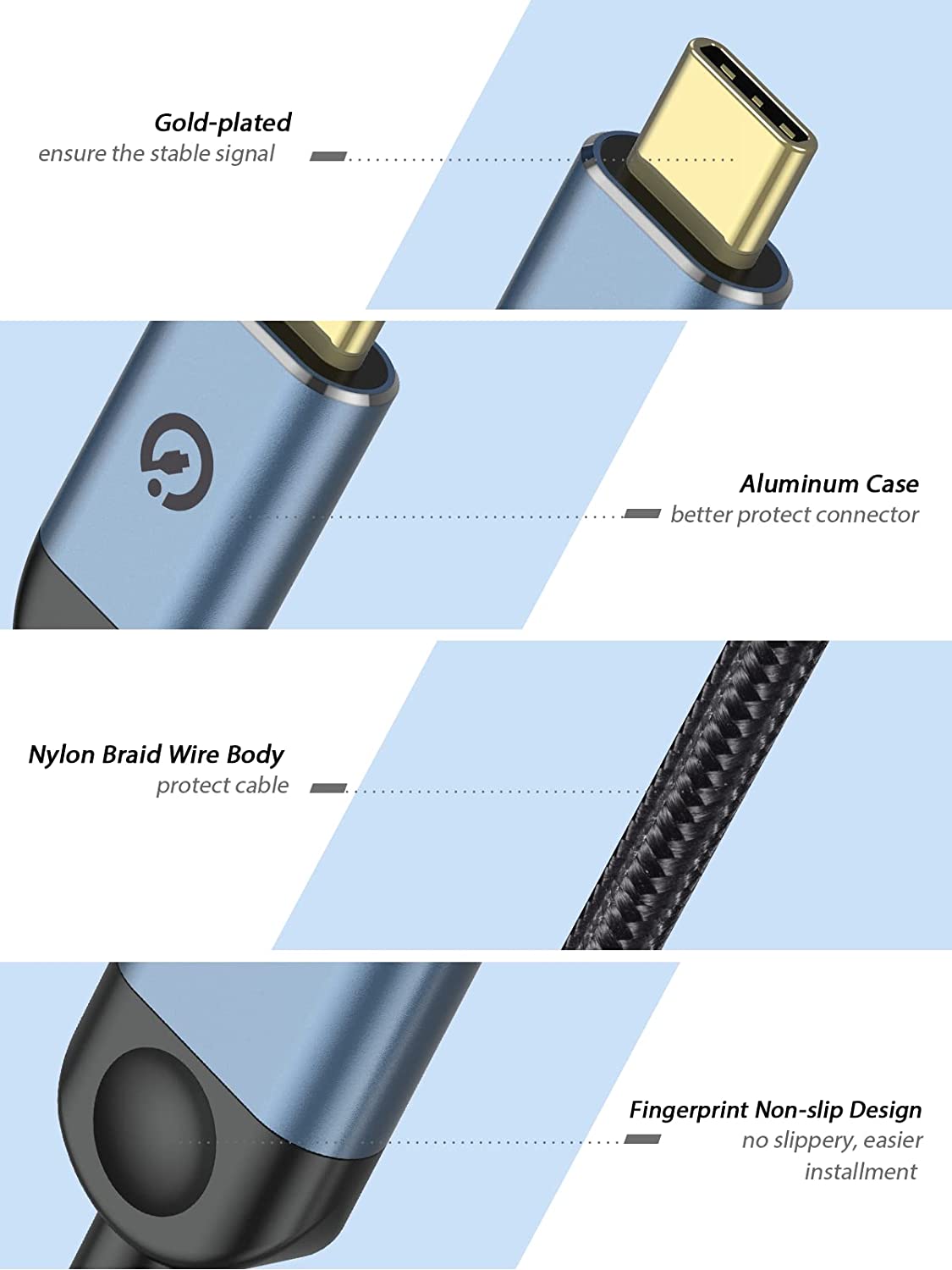 QGeeM USB C to HDMI Adapter-4K, Thunderbolt 3 - QGeeM