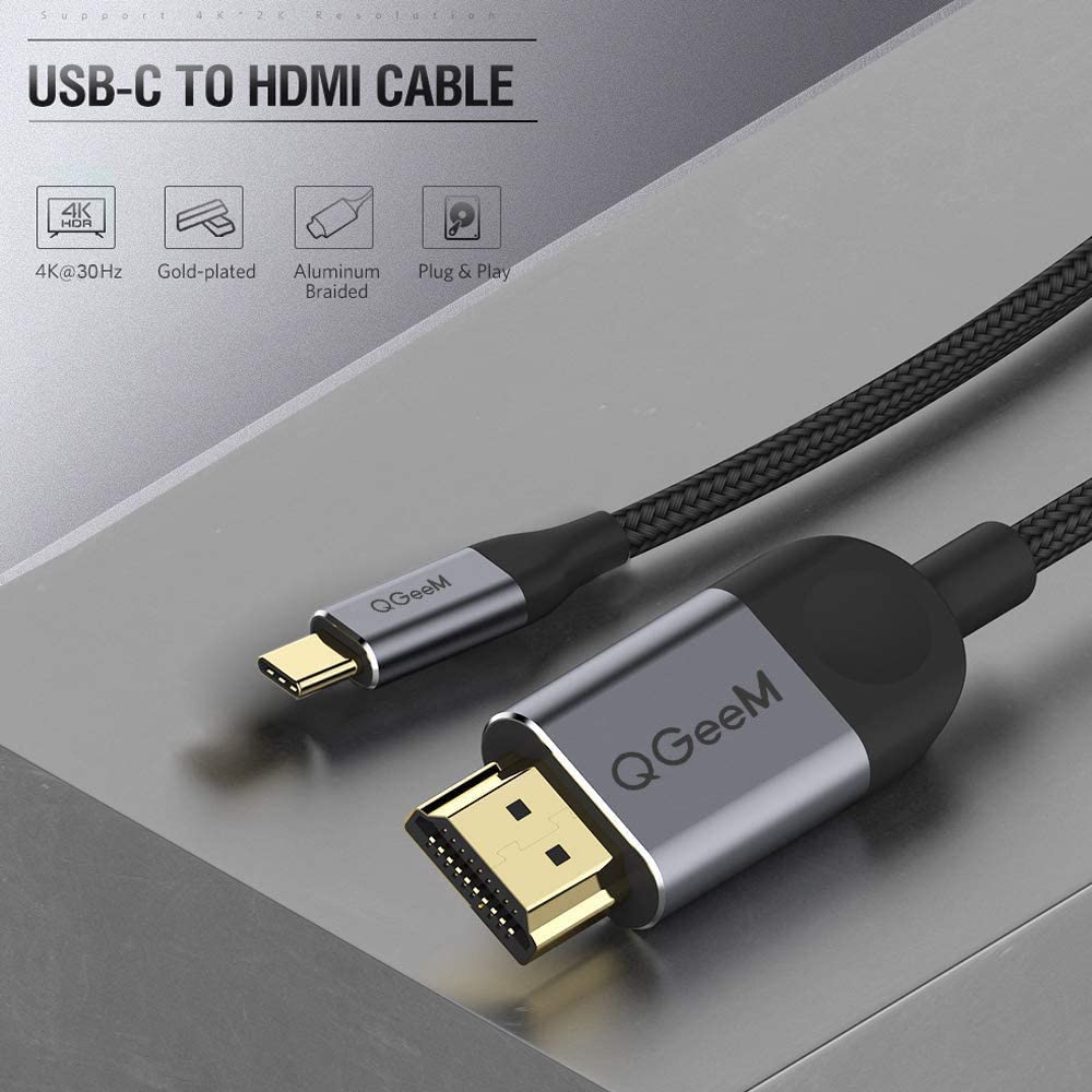 QGeeM USB C to HDMI Adapter,Thunderbolt 3 - QGeeM