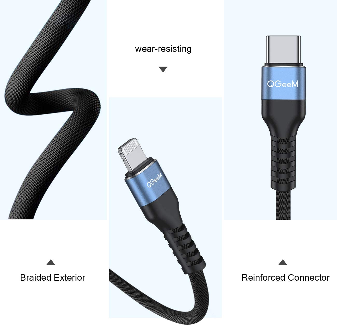 QGeeM USB C to Lightning Cable - QGeeM