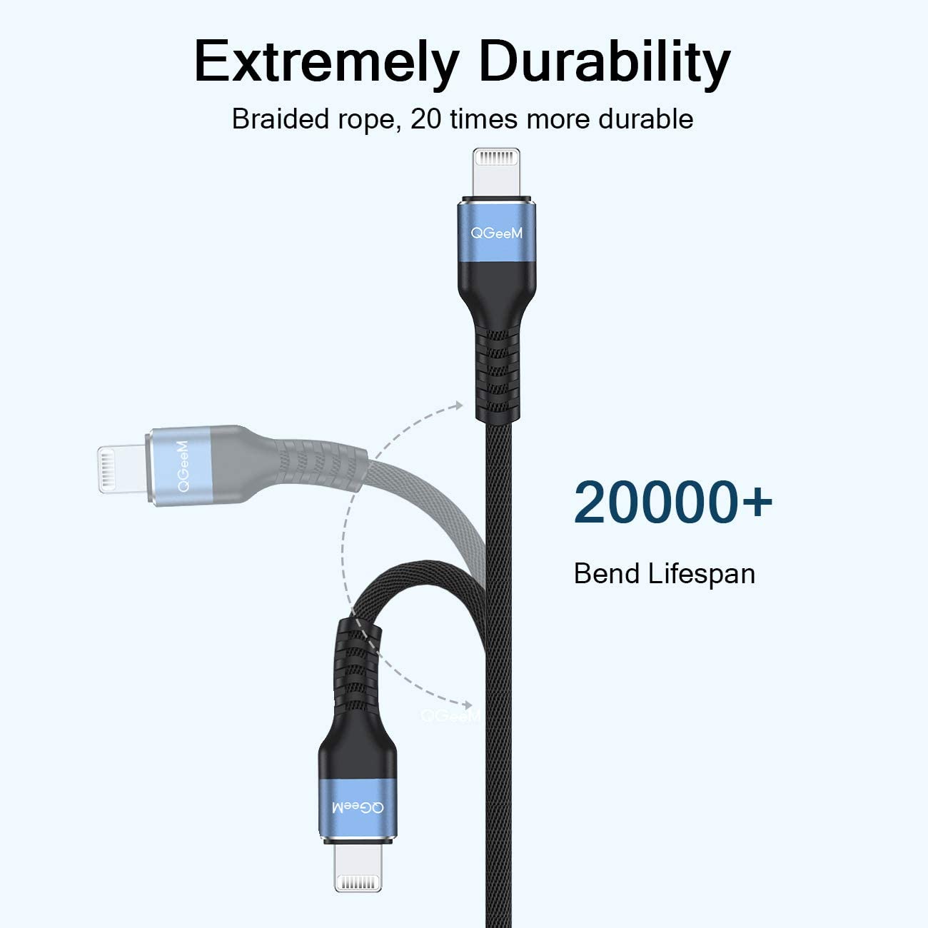 QGeeM USB C to Lightning Cable - QGeeM