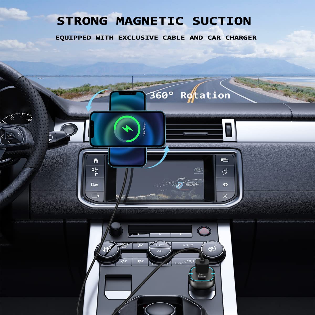 UCOMX Magnetic Car Mount Charger - QGeeM