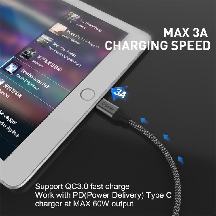USB C to USB C 3.1 Gen 2 Cable 10Gbps - QGeeM