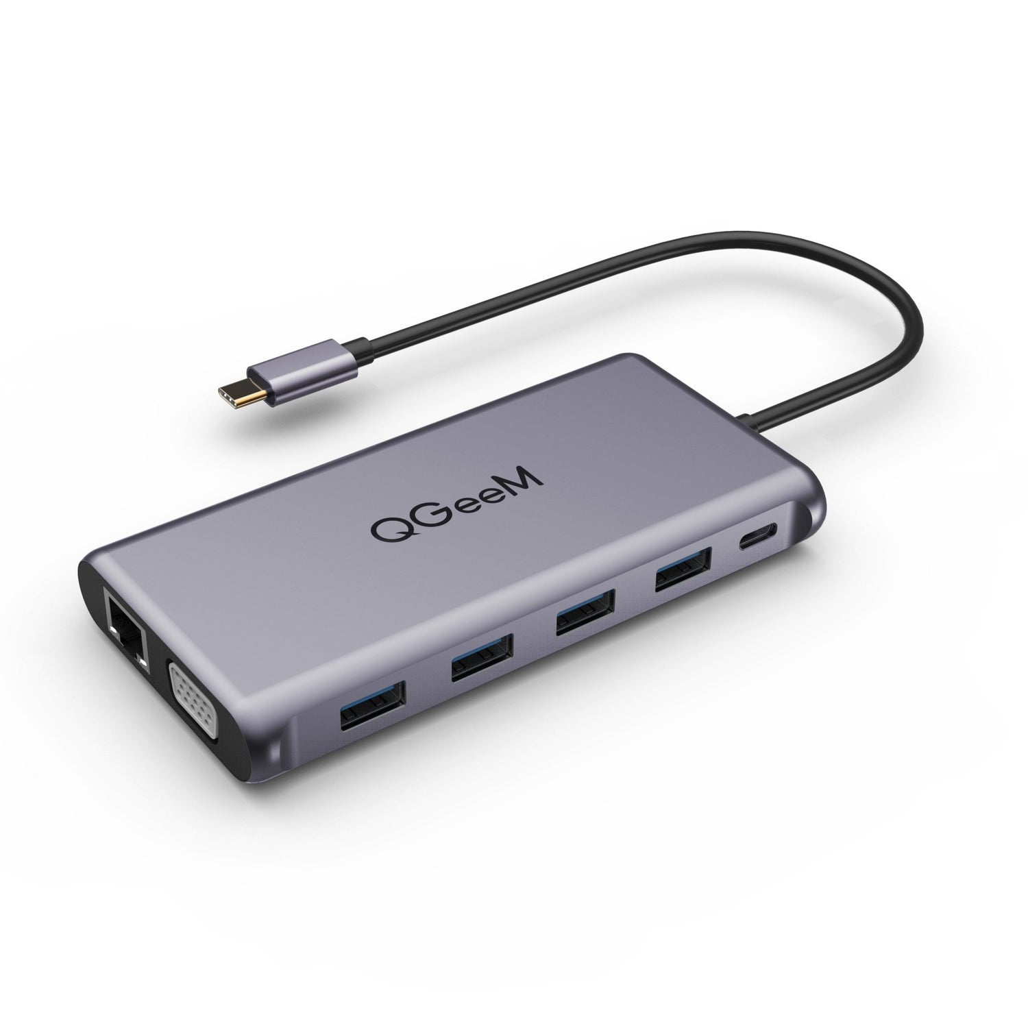 QGeeM 12-in-1 USB-C Docking Station with VGA