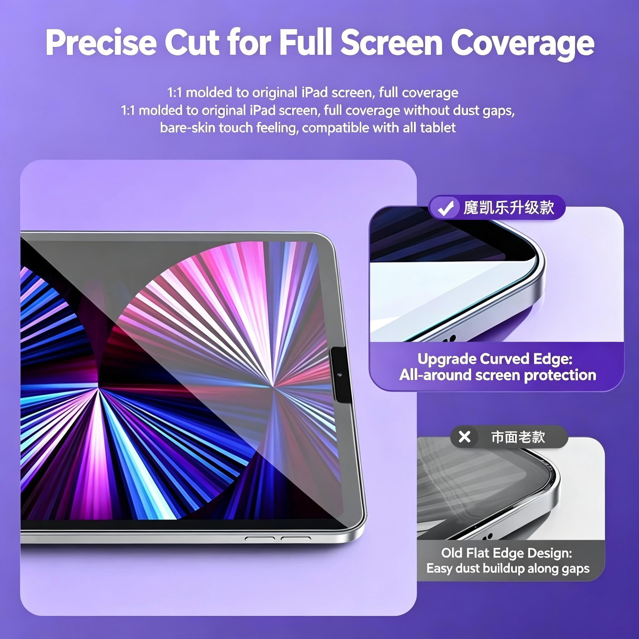 [QGeeM] Privacy Screen Protector for iPad 2025 (A16) with Auto Alignment Dust-Free Applicator Tray, Anti-Spy Tempered Glass Film, Bubble-Free Easy Installation