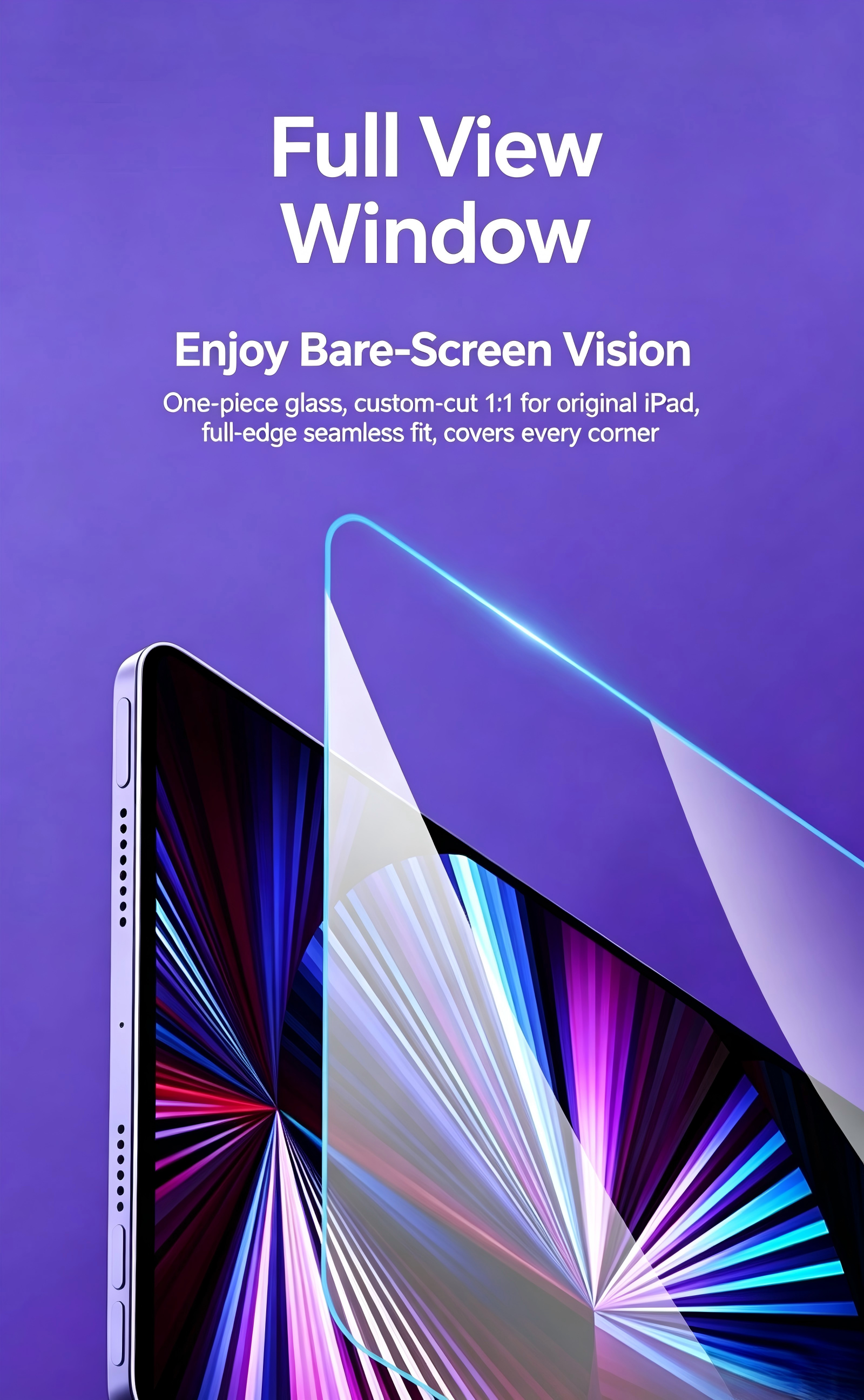 [QGeeM] Privacy Screen Protector for iPad 2025 (A16) with Auto Alignment Dust-Free Applicator Tray, Anti-Spy Tempered Glass Film, Bubble-Free Easy Installation