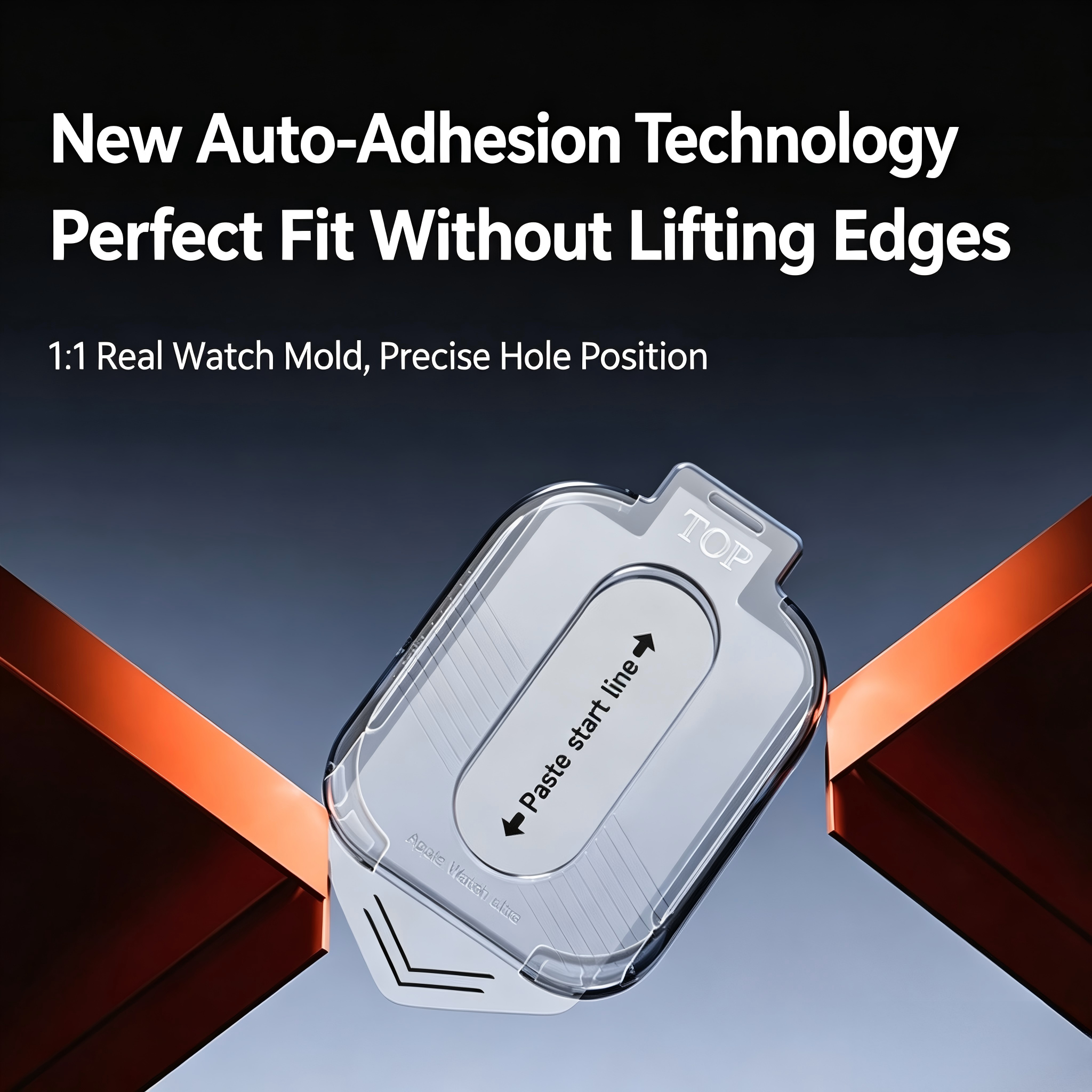 Applicable for Apple Watch Ultra2 steel protective film with positioning feature. 49mm dust-proof second sticker film, high definition.