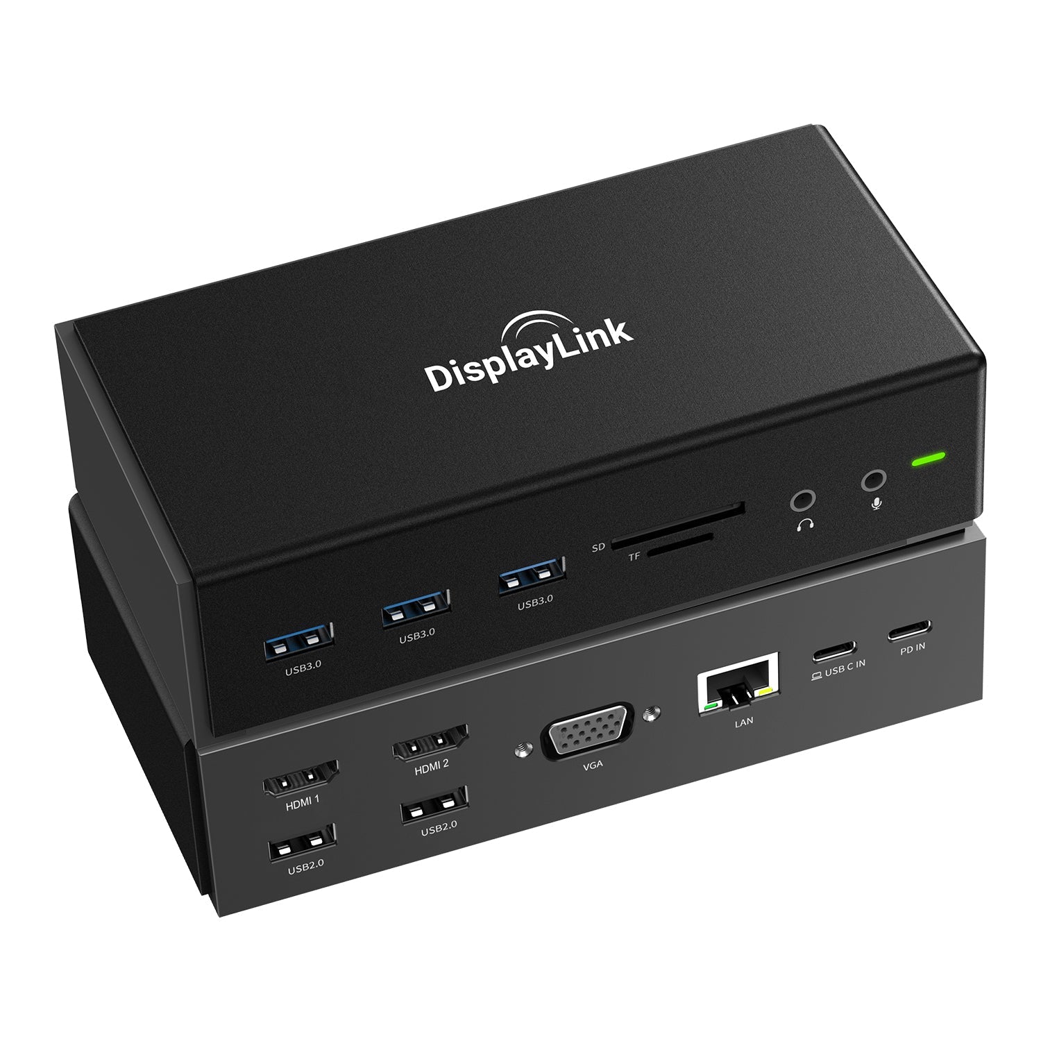 15 in 1 USB C Thunderbolt 3 Universal Laptop Docking Station PD100W,HDMI 2K@60Hz DisplayLink - QGeeM