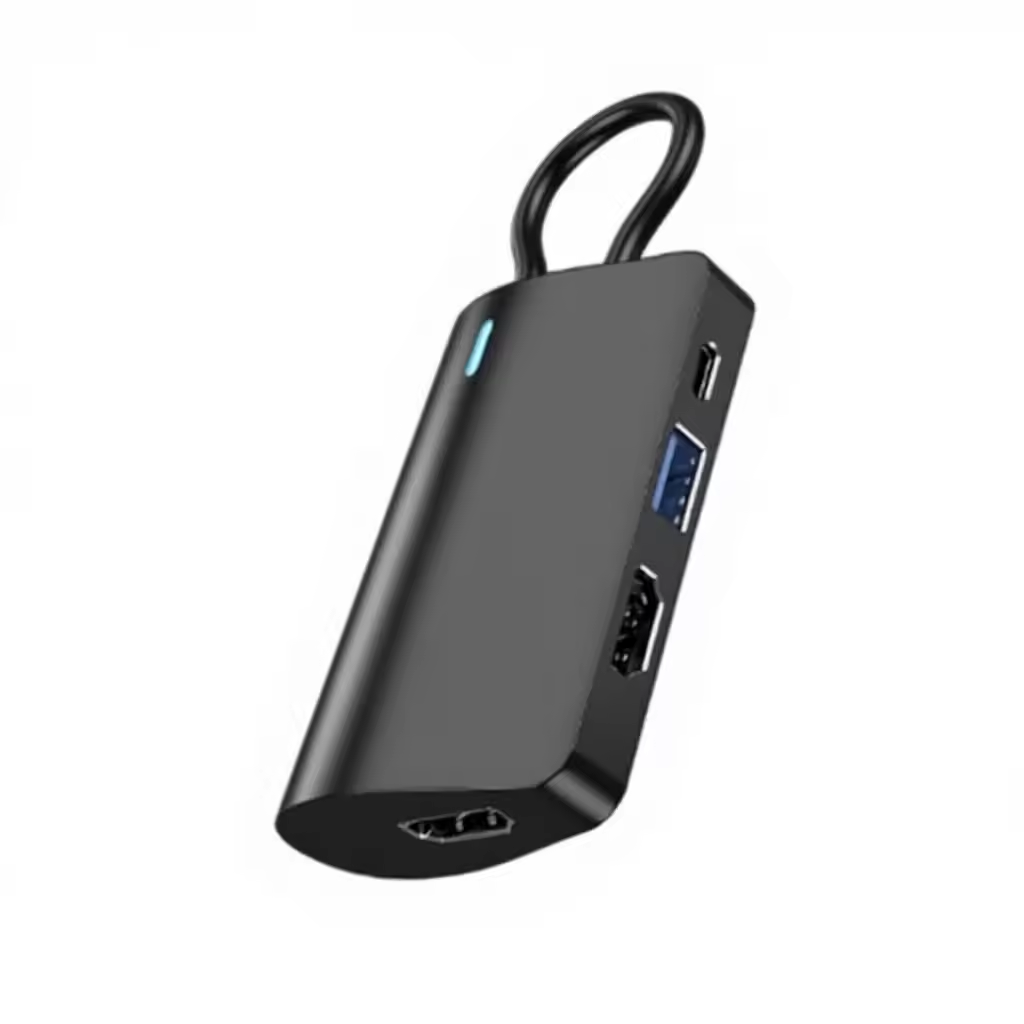 USB C Multi-Port Hub, 6-in-1 Expansion Dock Type-C USB3.0 PD100W and 4K with SD/TF Card Reader  for Laptops and Tablets
