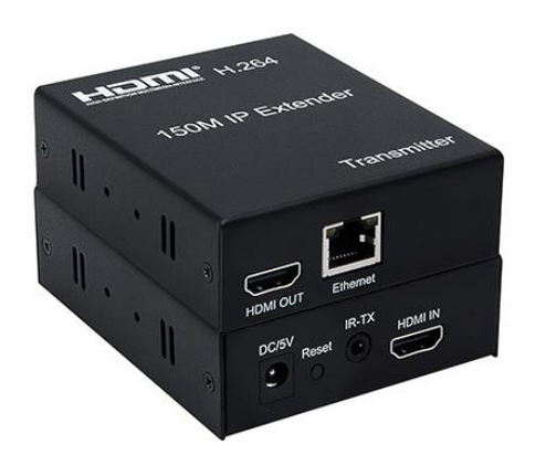 150M HDMI 1080P IP Extender, Via RJ45 Ethernet Network Cat6 Cat 6 6a Cable Extension Via Switch 1 Transmitter to Multi Receiver with H.264 for PS4 Laptop TV (TX+RX)-EX03-A-150M-BK