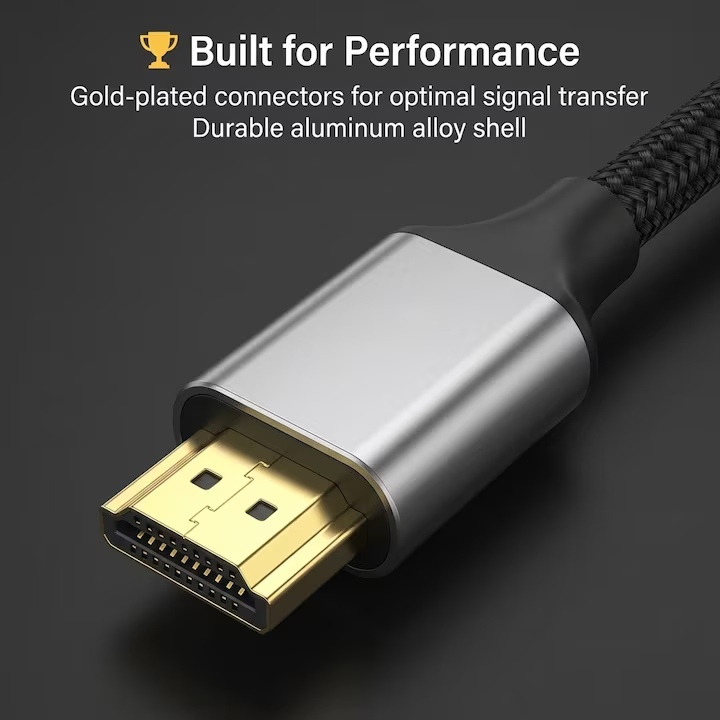 4K@60Hz Bidirectional HDMI to Displayport Cable Male to Male Adapter DP 1.2, HDCP 2.2, HDMI 1.4 4K@30Hz with USB Powered Compatible with Laptops, PC, Switch 2/PS5/Xbox/AMD/NVIDIA/Monitor--AV56-B