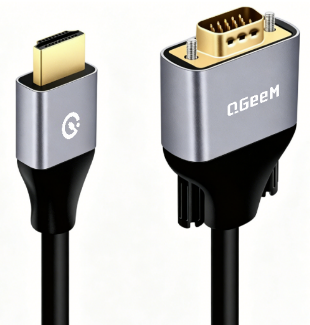 HDMI to VGA Adapter Cable 6FT [Metal Case, PVC Cable] 1080P@60Hz HDMI Male to VGA Male Uni-Directional  for Computer, Laptop, Monitor, Roku, Xbox, Graphics Card More---AV51-D-1.8