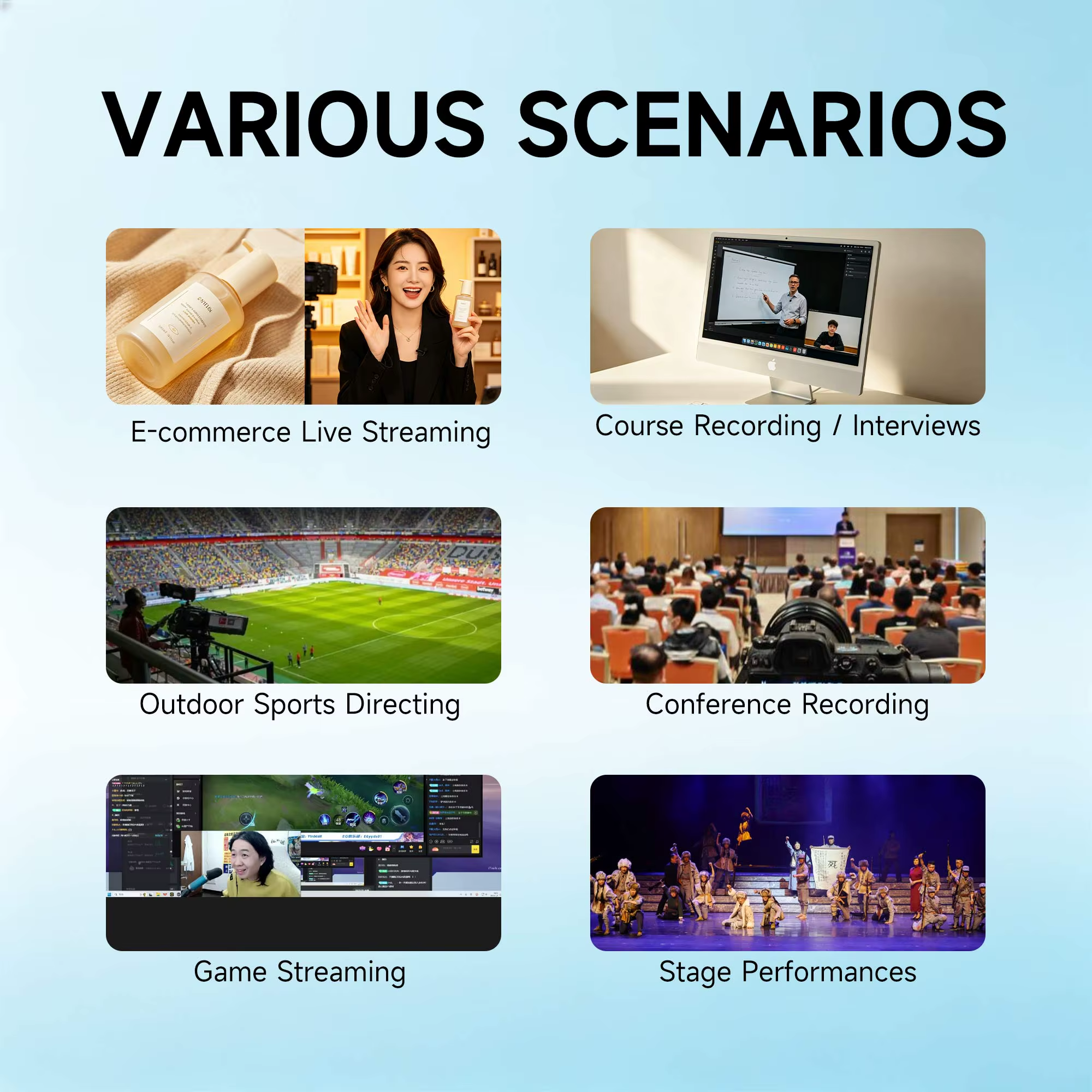 Professional 4 Port HDMI Switcher for Live Streaming Built-in 5-inch Screen 4 HDMI Input to 2 Output 1920X1080@60Hz and Support HDCP1.4 Standard