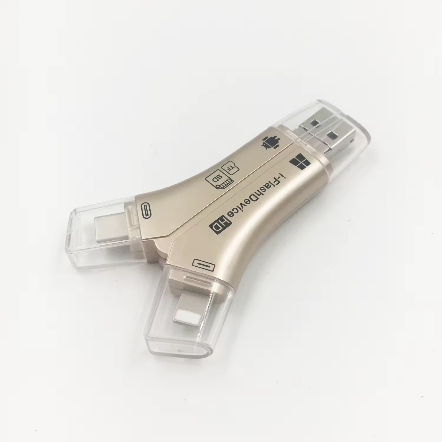 4 in 1 Micro SD Card Reader Trail Camera Viewer, Portable Memory Card Reader SD Card Adapter for SD and TF Cards for iPhone/ipad/Android/Mac/Computer/Camera--ST12-A