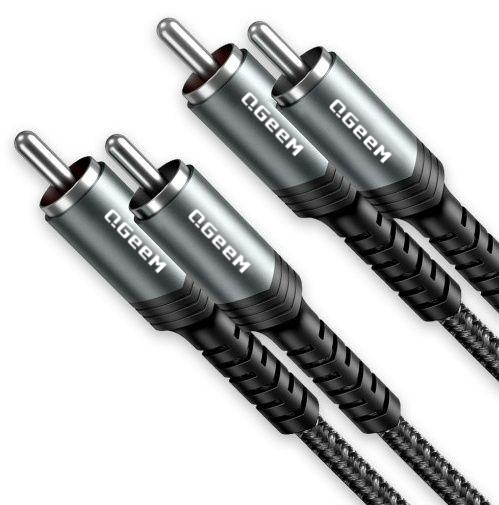 QGeeM 2RCA Cable, 2RCA Male to 2RCA Male Stereo Audio Cable-AU12-B(C)