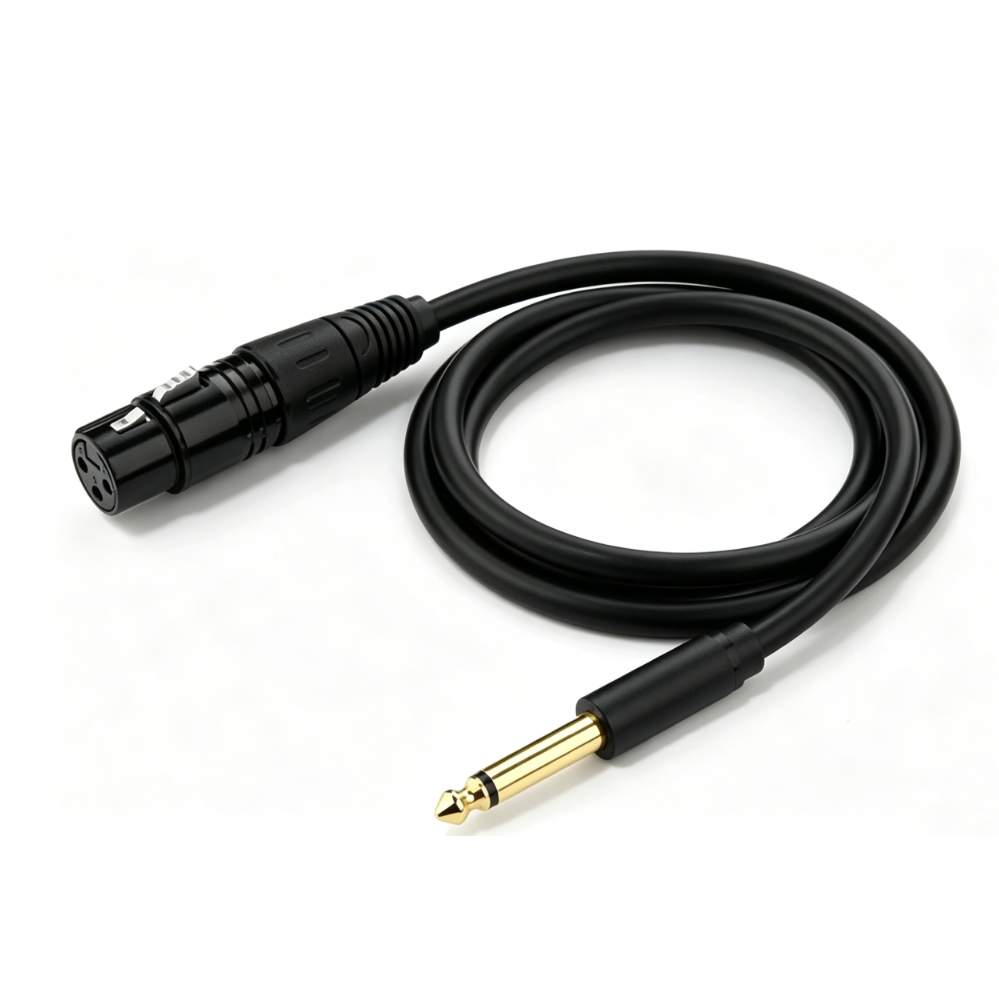 TRS 1/4 Inch 6.35mm to XLR Female Balanced Interconnect Audio Cable, 3Pin XLR to Quarter Inch Mic Cable for Microphone, Mixer, Guitar, AMP, Speakers - AU20-A