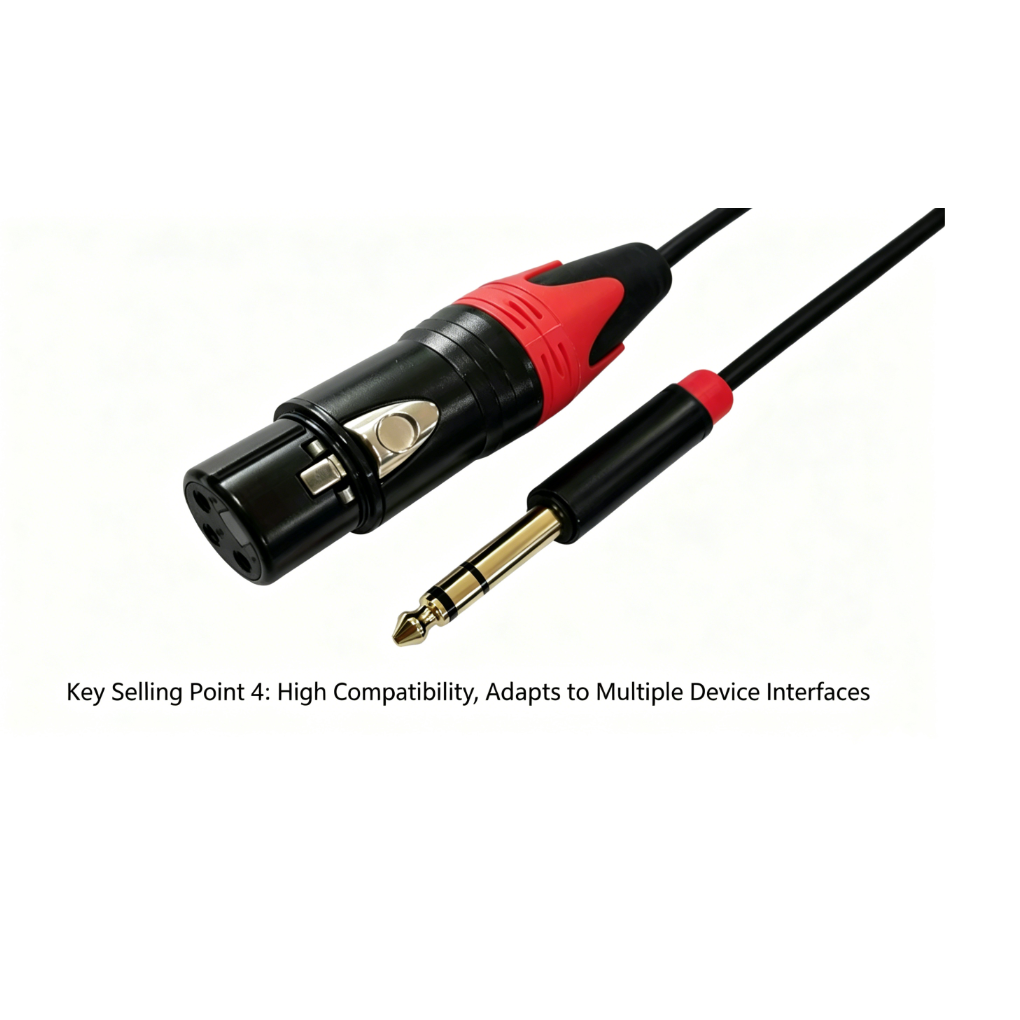 TRS 1/4 Inch 6.35mm to XLR Female Balanced Interconnect Audio Cable, 3Pin XLR to Quarter Inch Mic Cable for Microphone, Mixer, Guitar, AMP, Speakers - AU20-A