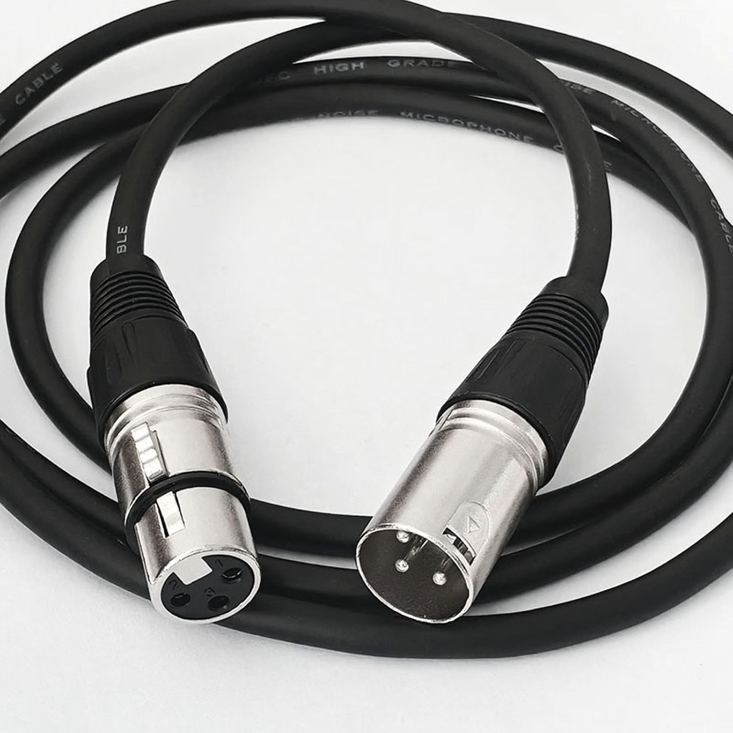 3 PIN XLR Cables – XLR Male to Female Microphone Cables, Balanced Audio with Low Noise Shielding, Flexible 6mm Jacket for PA System, Studio Recording & Live Sound-AU21-C
