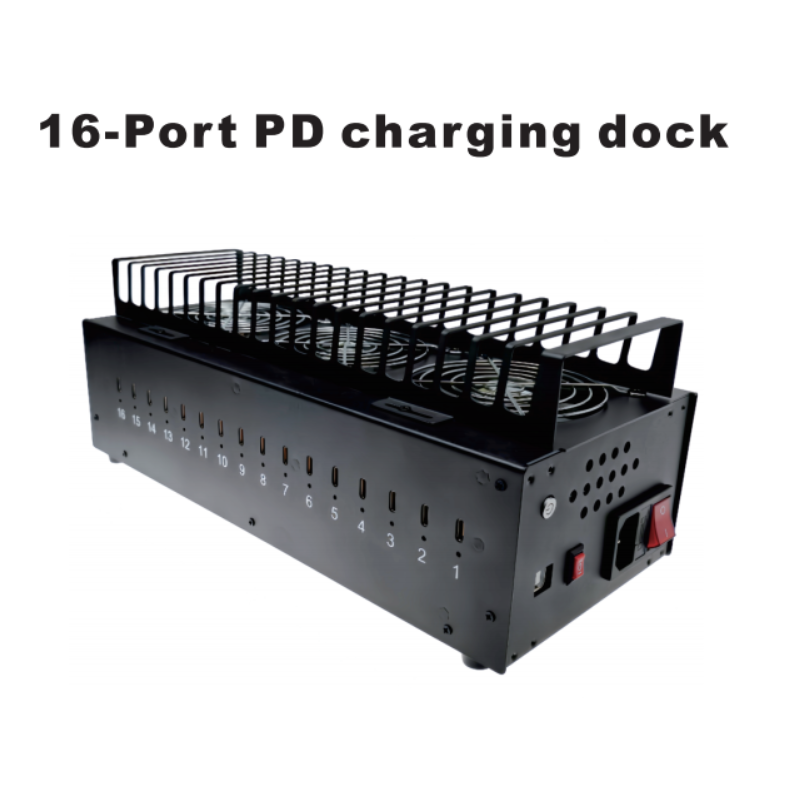 Phone Farm Box, Mobile Farm Server, USB-C Hub – an Integrated Device with 16-Port USB hub and Charging Station. Ideal for Farming Purposes.-UH16-C-480