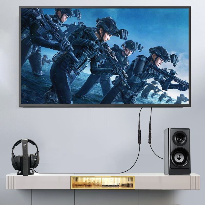 Digital Optical Audio Splitter 1 in 2 Out — For Xbox, PS3, PS4, PS5, DVD, TV Box, Home Theatre Receiver & Sound Bar-（FS-T-066）