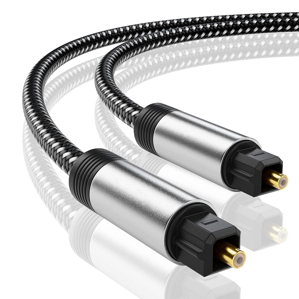 Optical Audio Cable , Toslink Digital Fiber Optic Cable, Nylon Braided S/PDIF Audio Cord for Soundbar, Home Cinema, Stereo, TV, Xbox One/PS4