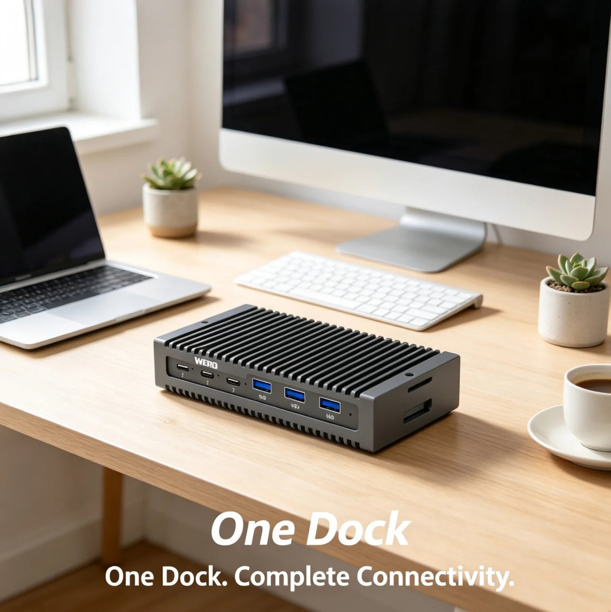 WERO Thunderbolt 5 80/120 Gbps 1M2-DOCK Docking Station(TBT5-1M2-dock)