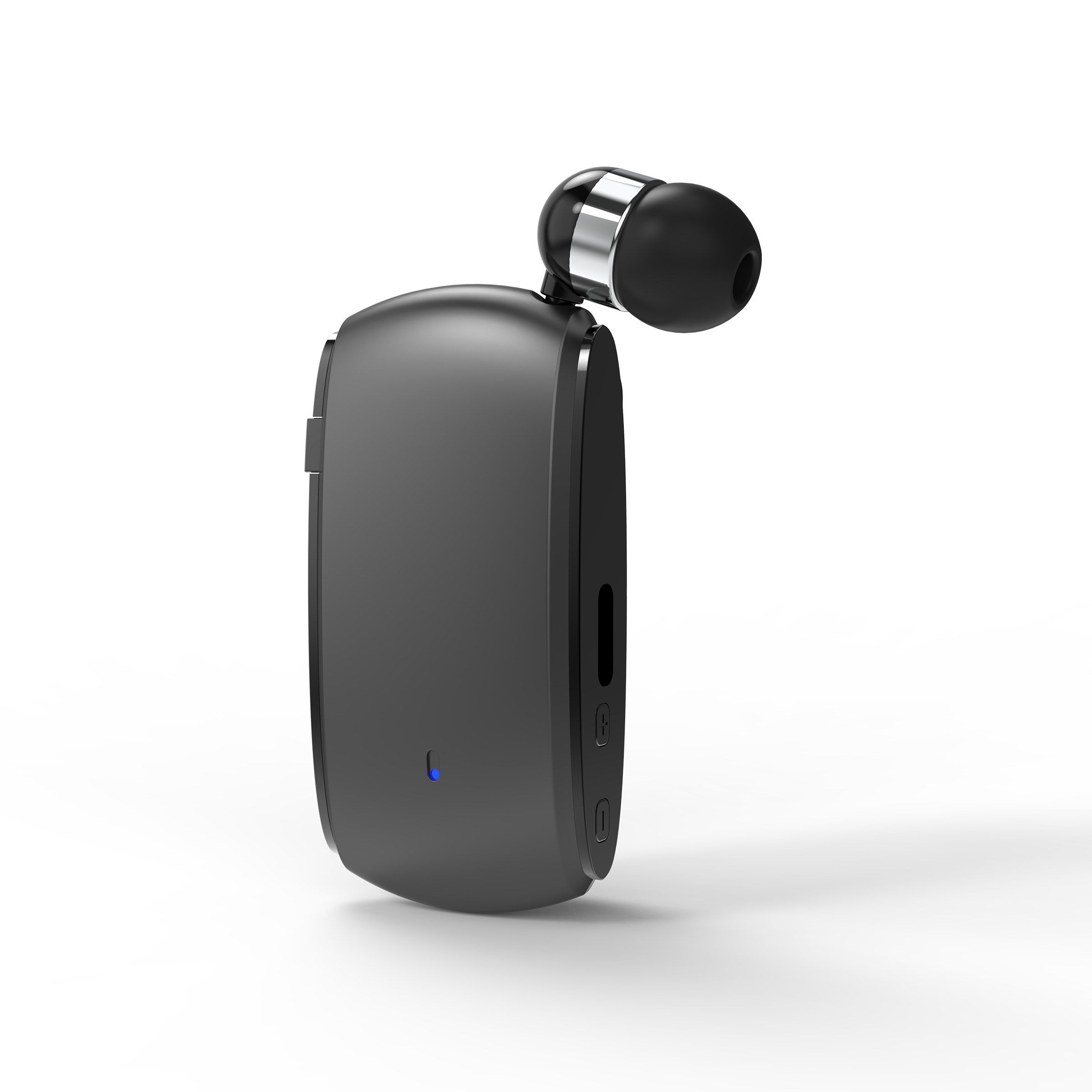K68 Card Business Collar Clip Type Single Ear Bluetooth Earphones
