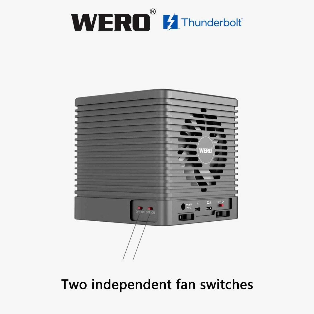 WERO Thunderbolt 5 4-Bay  U.2 Hard Drive Enclosure ，80Gbps Storage CUBE Series(4XU2-V80)