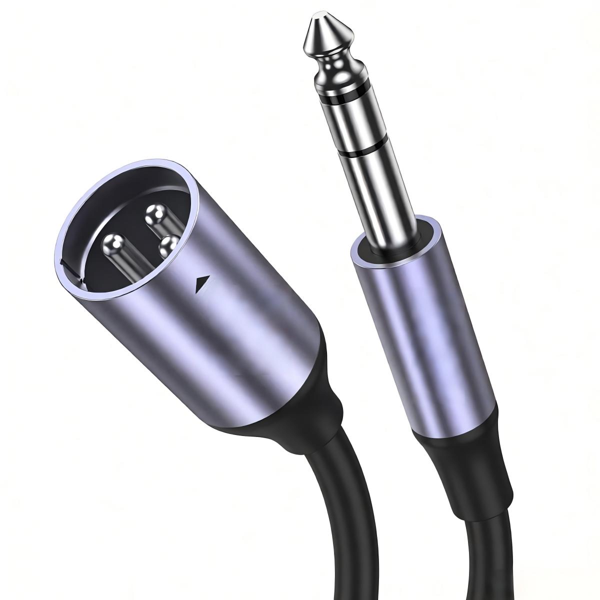 6.35mm TRS Male to XLR Female 3.3FT, 1/4 Inch Balanced Studio Grade Audio Cable forStudio Harmonizers, Equalizer, Amplifier, Microphone, Mixer, Dynamic Microphone, Electronic Keyboard-AU20-B-1.5