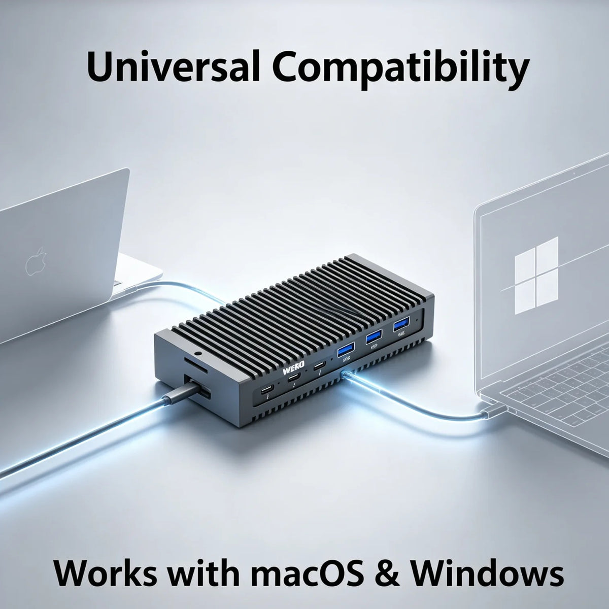 WERO Thunderbolt 5 80/120 Gbps 1M2-DOCK Docking Station(TBT5-1M2-dock)