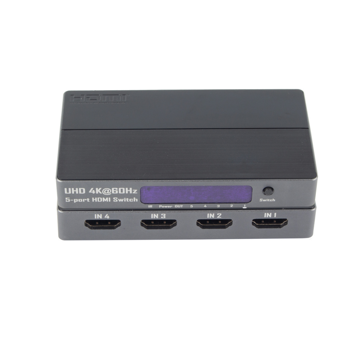 HDMI Switch 5 in 1 Out, 5 Way HDMI Switcher Selector Box with IR Remote (4K@60Hz 5x1 HDMI Switch)