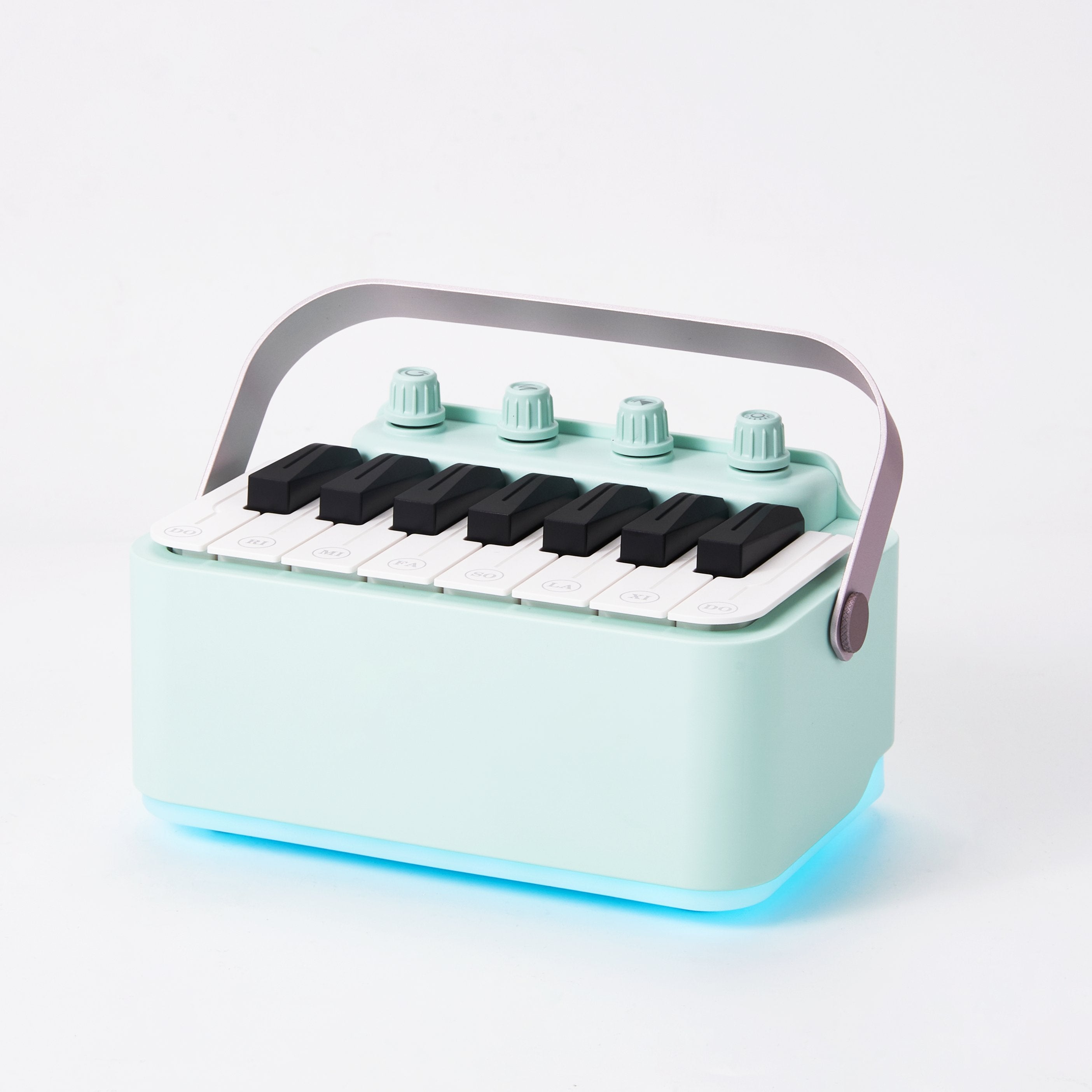 2024 Best Quality Kid's Gifts Mini Rechargeable Electronic Drum Piano Bluetooth Speaker With LED Flashing Light - QGeeM
