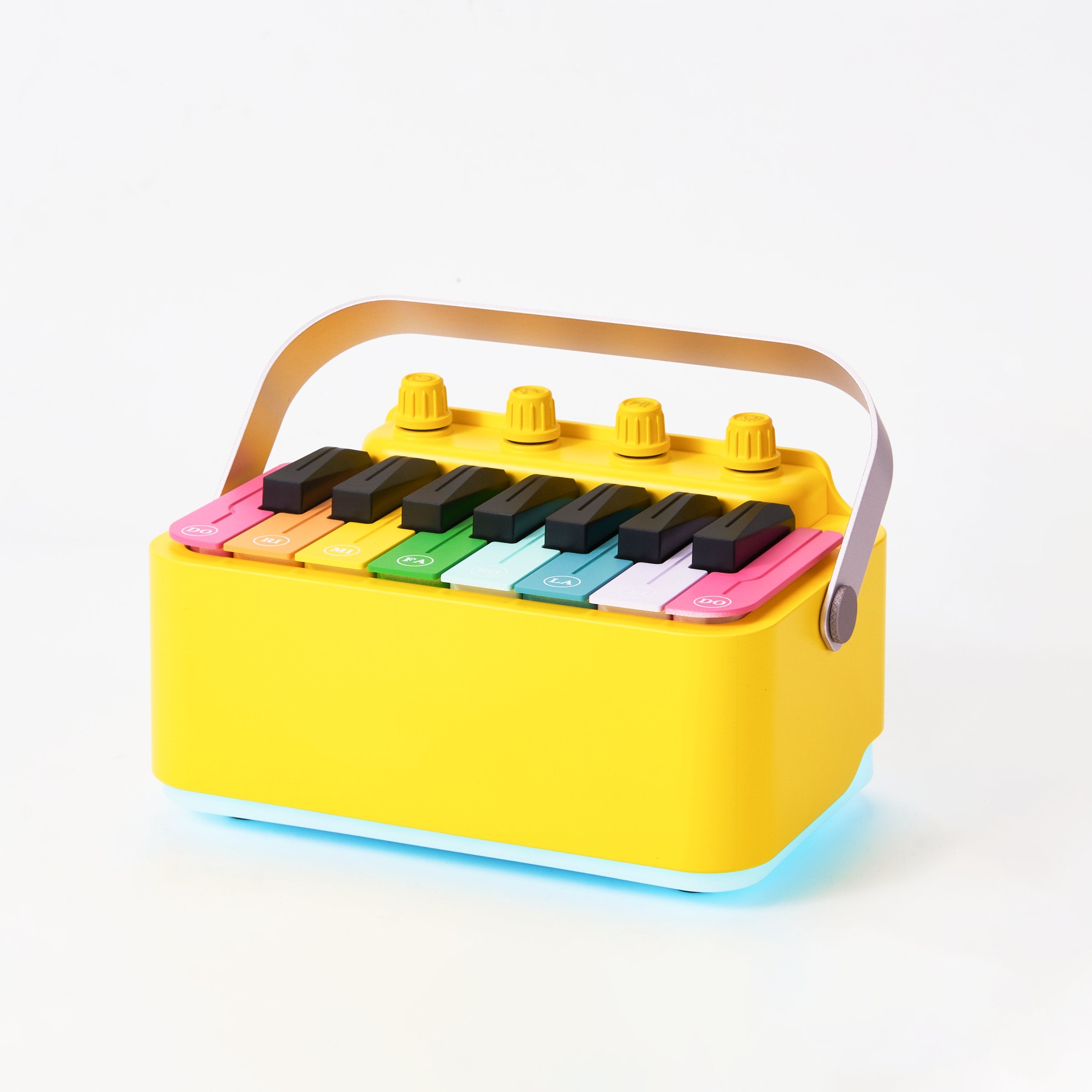 2024 Best Quality Kid's Gifts Mini Rechargeable Electronic Drum Piano Bluetooth Speaker With LED Flashing Light - QGeeM