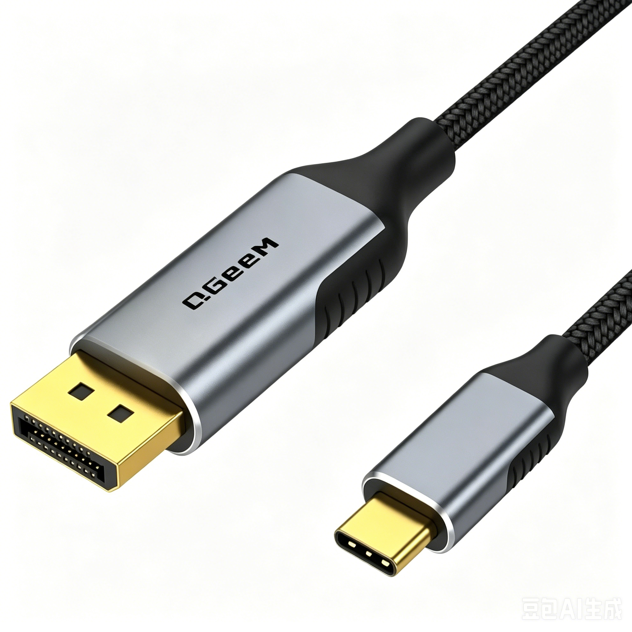 QGeeM USB C to DisplayPort 2.1 Cable 16K@30Hz 8K@120Hz 40Gbps Type-C to DisplayPort Cord Thunderbolt 3/4/5 Compatible with iPhone 17/16 Pro Max, Galaxy S25, MacBook Pro/Air, iPad, XPS-UA52-A