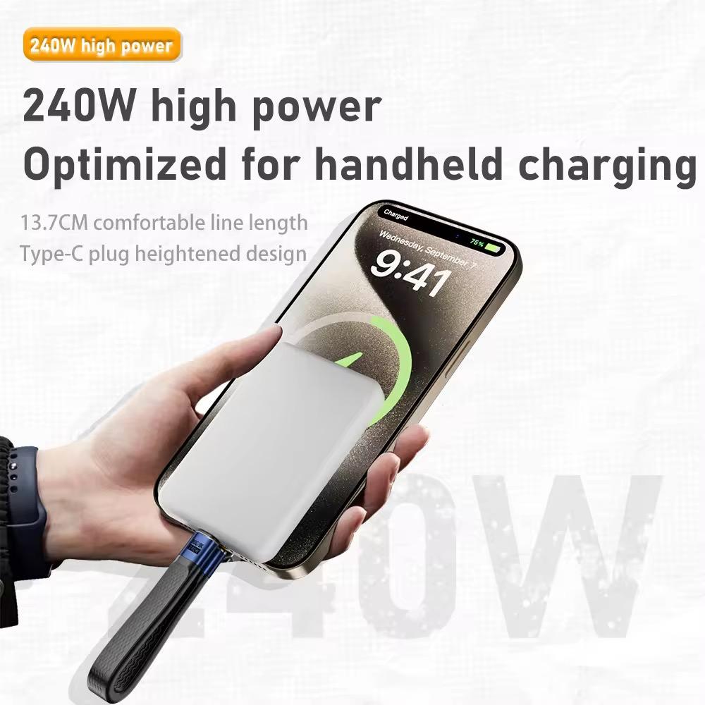 Mini Keychain USB 4 Cable,PD 3.1 240W(48V/5A) Fast Charging & 40Gbps Data Transfer Portable Type C Cord for Carabiner for Phone, Mobile Power,Laptop(13cm)