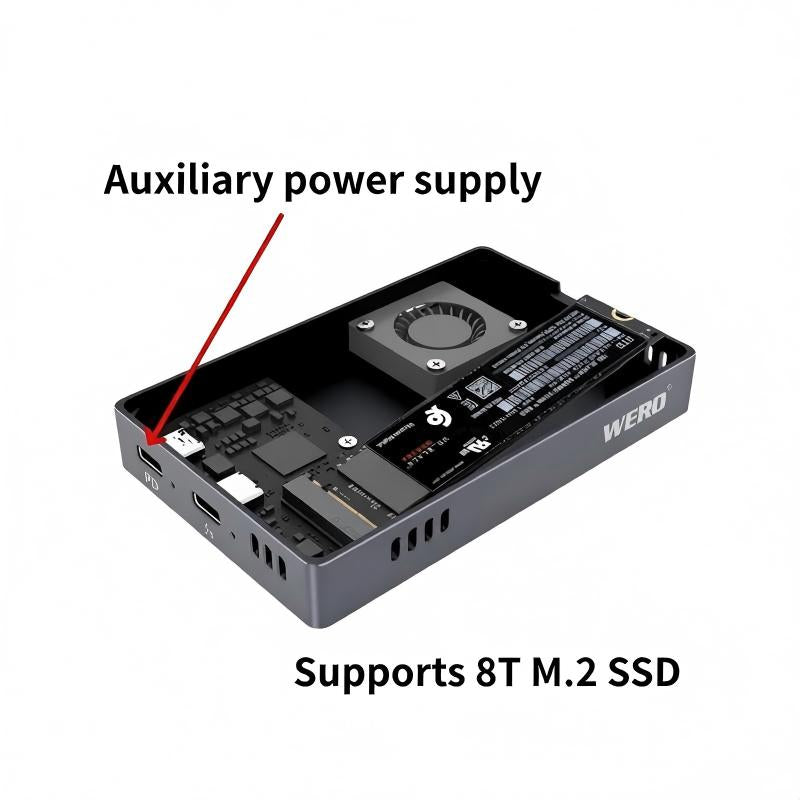 WERO Thunderbolt 5 80Gbps M.2 SSD Enclosure MAX Speed 7000M/s