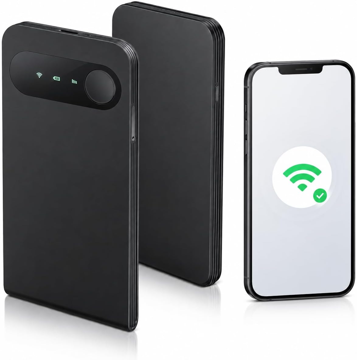 ECOVOX E1 Portable WiFi Hotspot, SIM-Free 4G LTE Mobile Router with Cloud SIM, 3000mAh Travel WiFi Device, Connects Up to 9 Devices, USB-C, WPA2 Security, for Travel and Remote Work-WR0001-A
