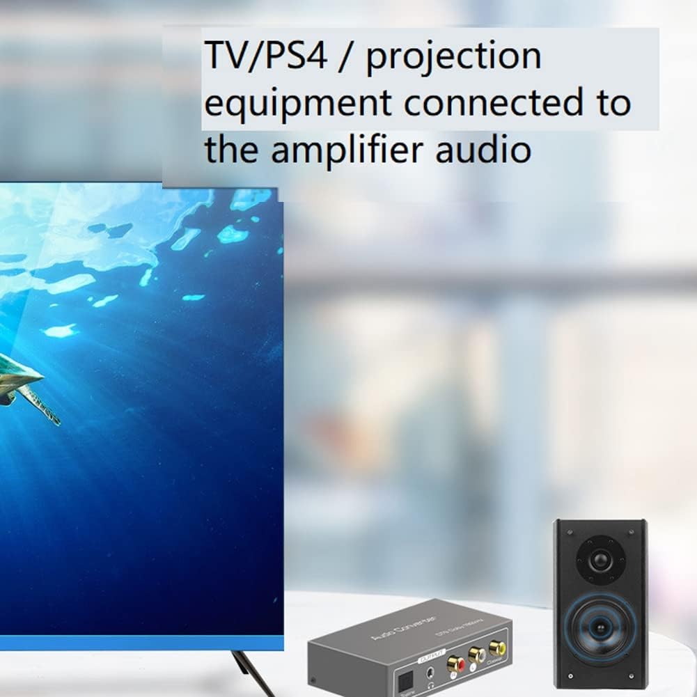 192KHz HDMI ARC Audio Extractor Digital to Analog Converter,SPDIF Toslink Coaxial to RCA 3.5mm AUX Adapter for TV, PS4, Home Theater, Soundbar--EX59-A-0-SY-V1-S1