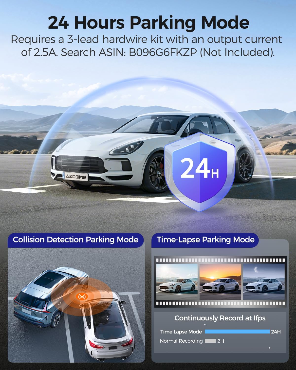 M550 Pro 5G WiFi 3 Channel Dash Cam Built-in GPS, 4K Dual Dash Camera Front and Rear with 64GB Card, 2.5K+1080P+1080P Triple Car Camera, 3.19" IPS Screen, IR Night Vision, 24H Parking Mode