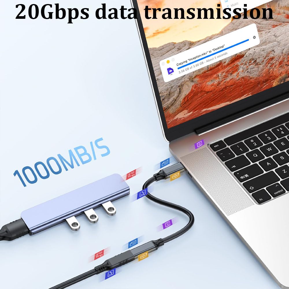 USB-C Extension Cable, 20Gbps USB Type C Male to Female Cable, PD240 Fast Charging,8K@60Hz Video Output for Tablets, USB Drives, Keyboards, Smartphones--CC0091-B