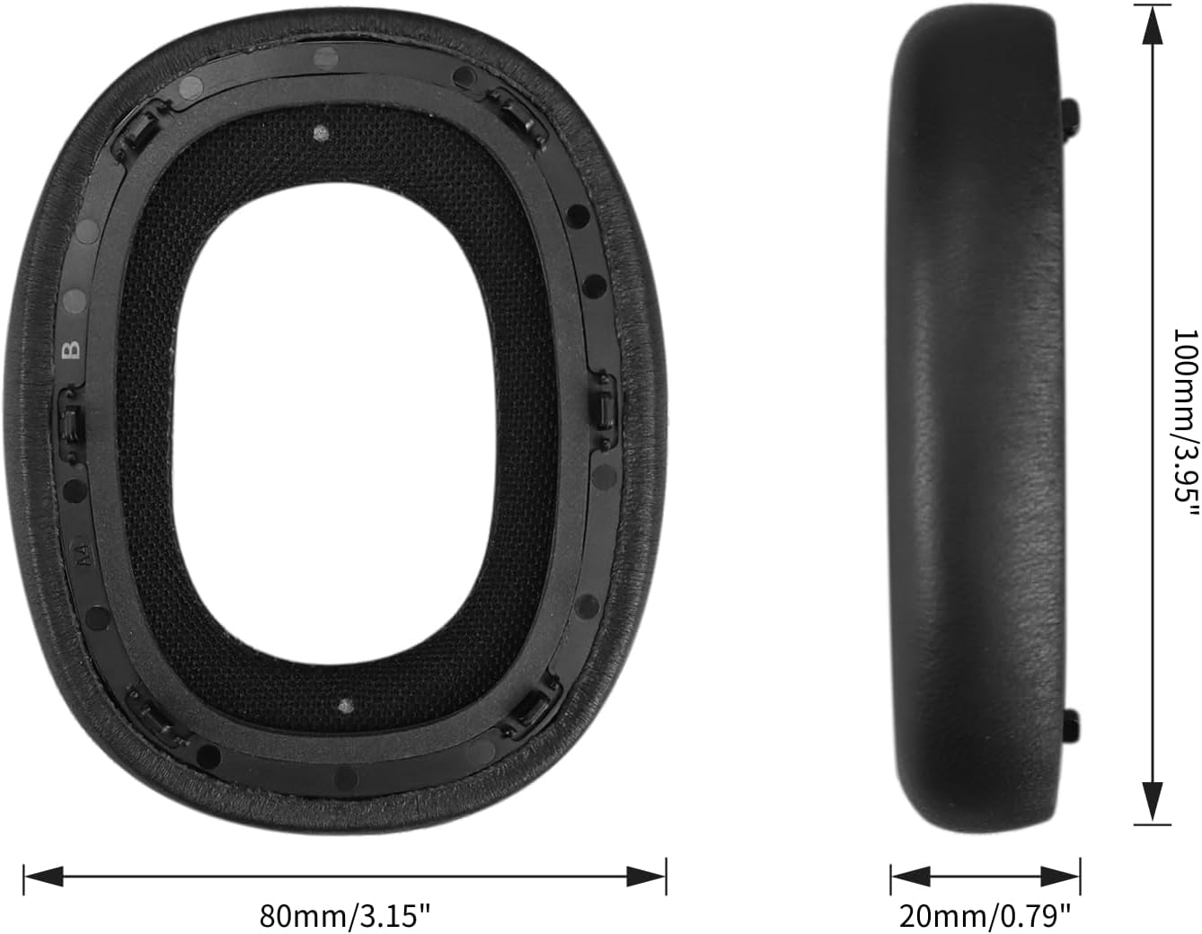 Replacement Earpads for Bowers & Wilkins PX8/PX7 S2 Wireless Noise-Cancelling Headphones(Do Not Fit PX7),Ear Pads Cushions with Noise Isolation Memory Foam,Sheepskin-Black
