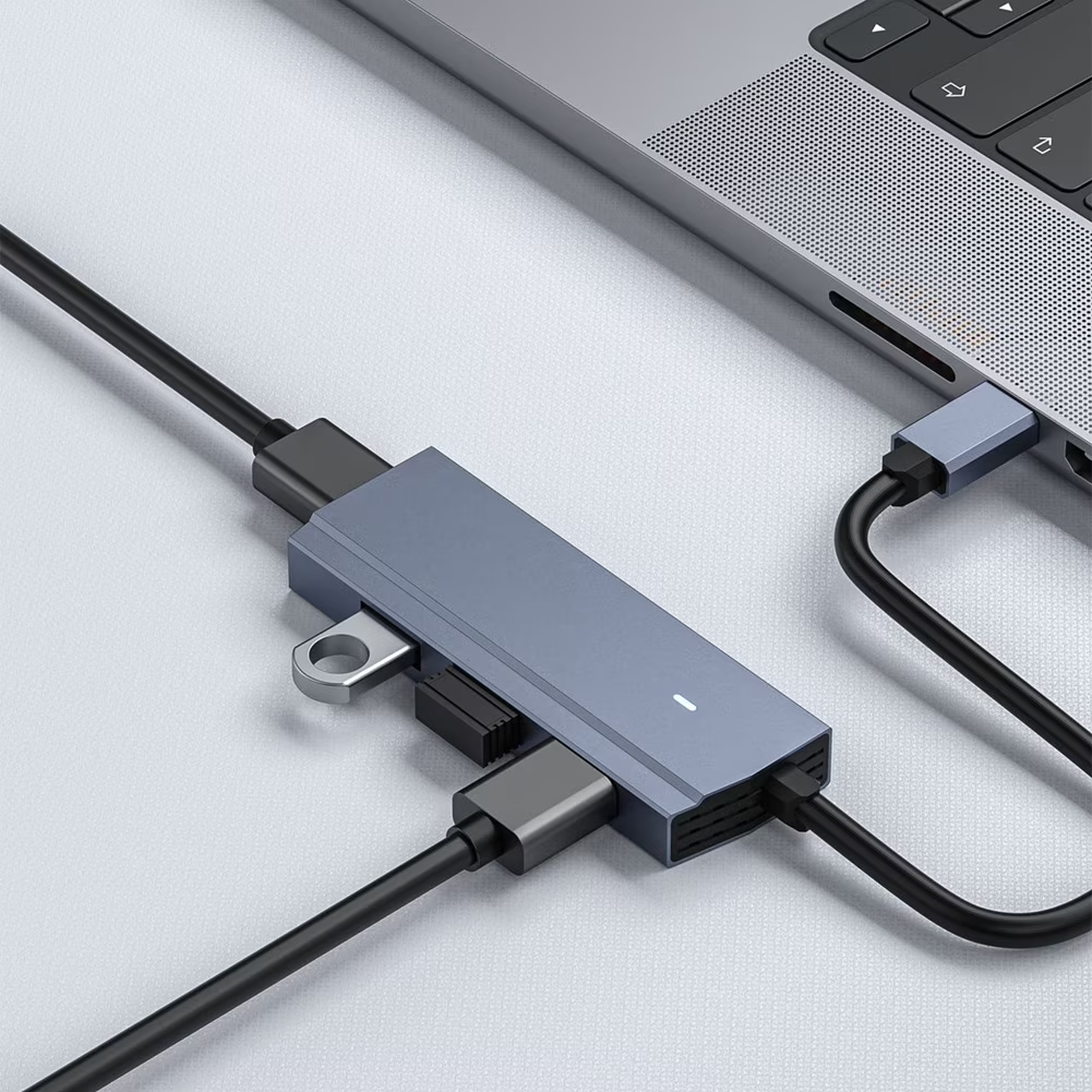 USB C Hub 4 in 1 with 4 Port USB 3.0 5Gbps High-Speed  Adapter Compatible with Windows 10/8/8.1/7 / Vista / XP and Mac OS X, Linux and Chrome OS.