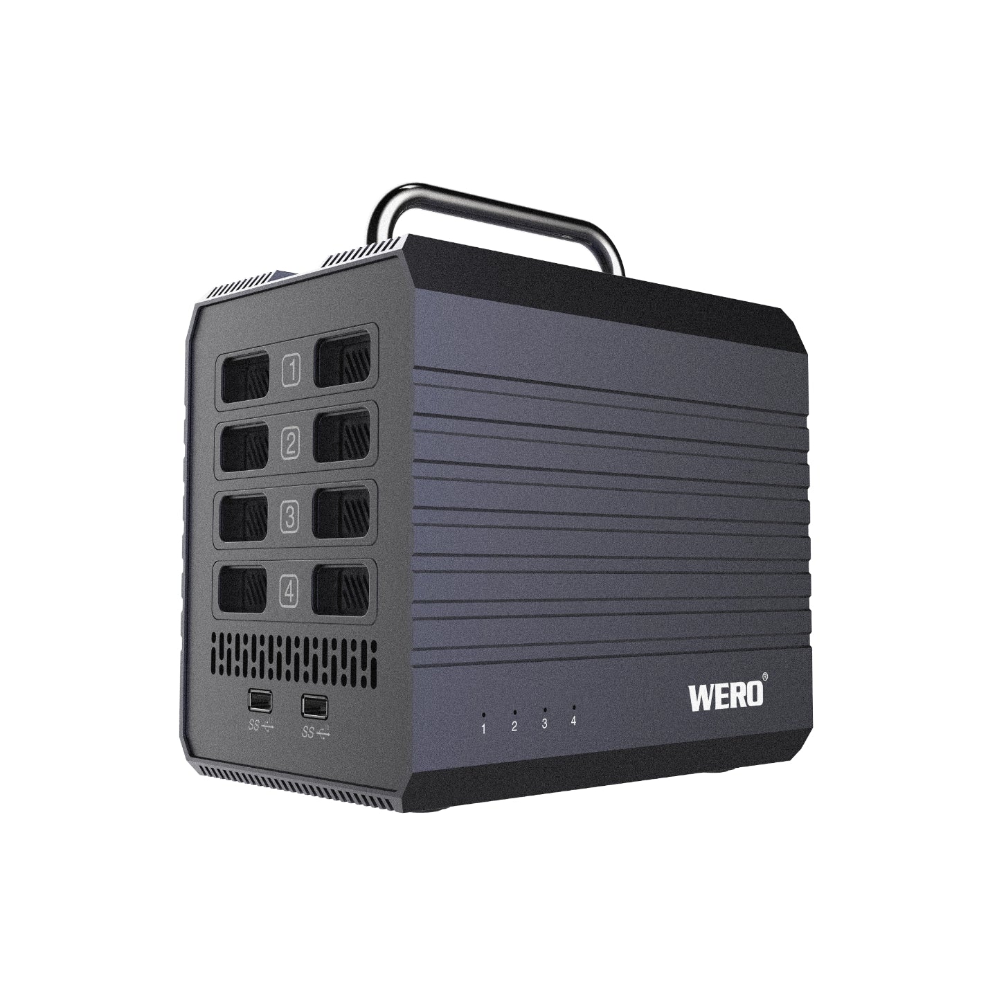 WERO Thunderbolt 3 40Gbps 4-Bay U.2/3 SSD Enclosure(4XU2-V40)