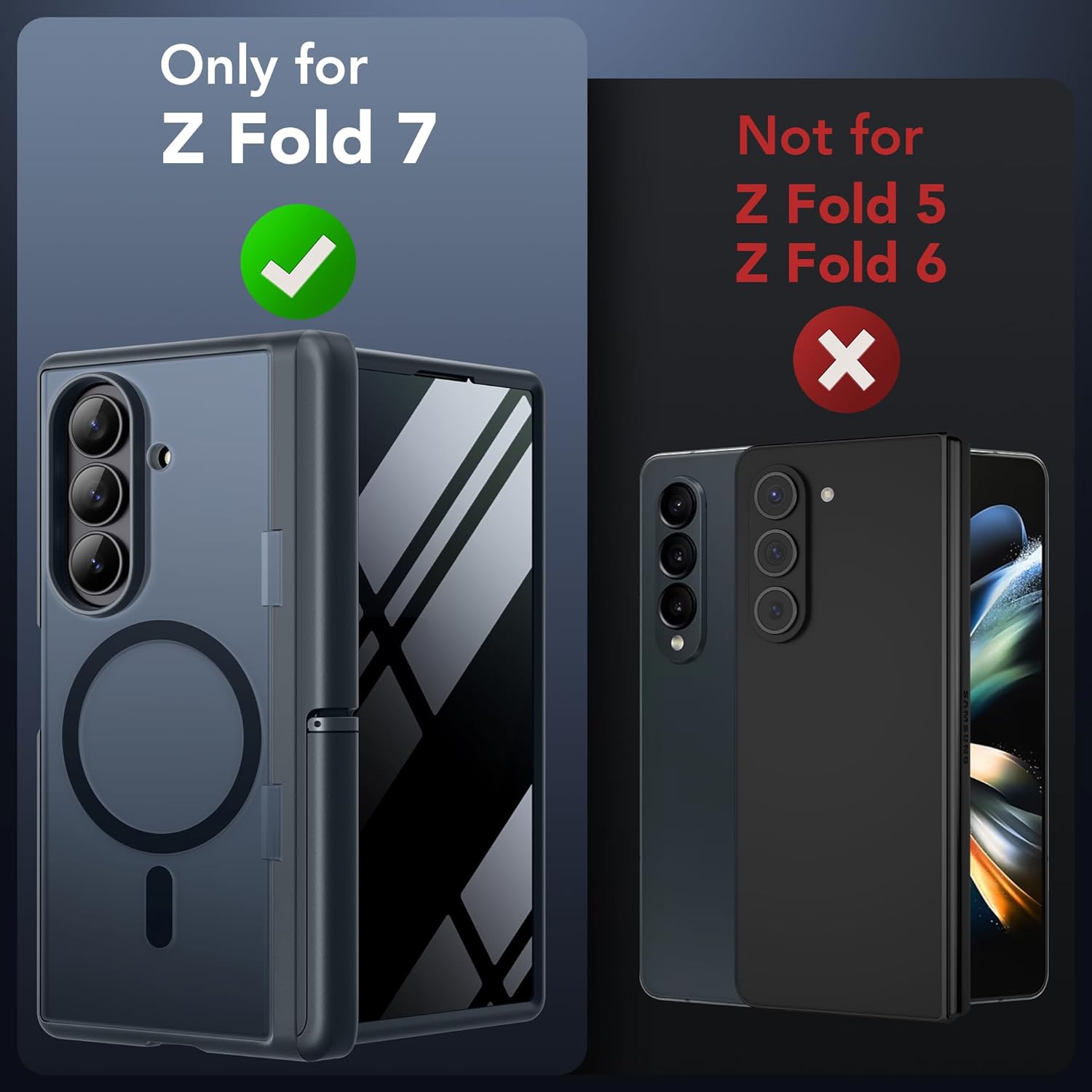 MOBOSI for Samsung Galaxy Z Fold 7 Case with Privacy Screen Protector, [Compatible with Magsafe], [Built-in Kickstand & Full Body Hinge Protection] Magnetic Slim Phone Case for Z Fold7, Black