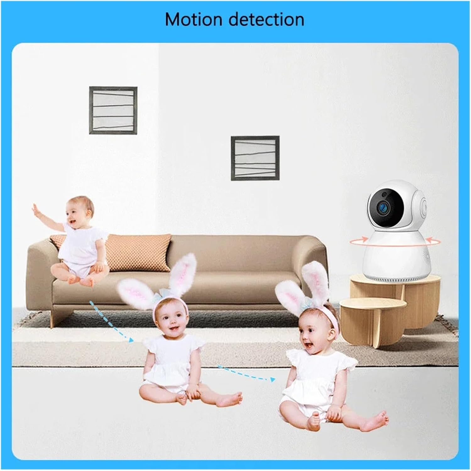 V380 Pro 3MP Wireless WiFi Baby Monitor IP Camera, Two-Way Audio Night Vision Human Motion Detection Wireless Home Surveillance Camera--P0095-1-V1-S1(ES-WI320VS)