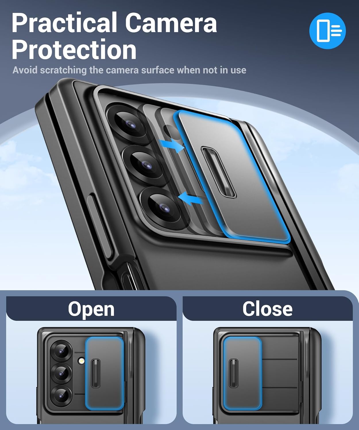 MOBOSI for Z Fold 7 Case with Privacy Screen Protector, [Anti Spy] Hidden Kickstand & Slide Camera Cover & Hinge Protective, Full Body Shockproof Phone Case for Samsung Galaxy Z Fold 7, Black Stylus