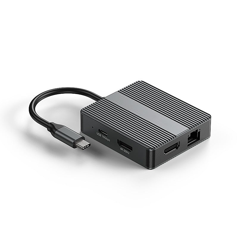7 IN 1 USB-C HUB Adapter,Type C Laptop Docking Station with USB-A 10Gbps 4K 60Hz HDTV 1000M RJ45 Ethernet PD 100WFast Charging Converter-UH07-16-A
